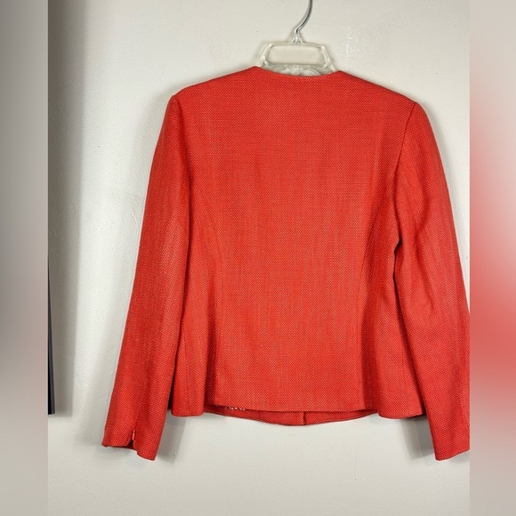 Coldwater creek size 8 orange blazer. 19 p2p 22” length. Zip pockets. Button clo - Picture 10 of 11